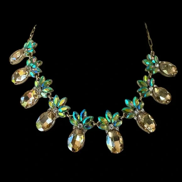 NWT Park Lane COLADA Sparkly Pineapple Necklace Cruise Hawaii Orig $170 - Picture 3 of 6